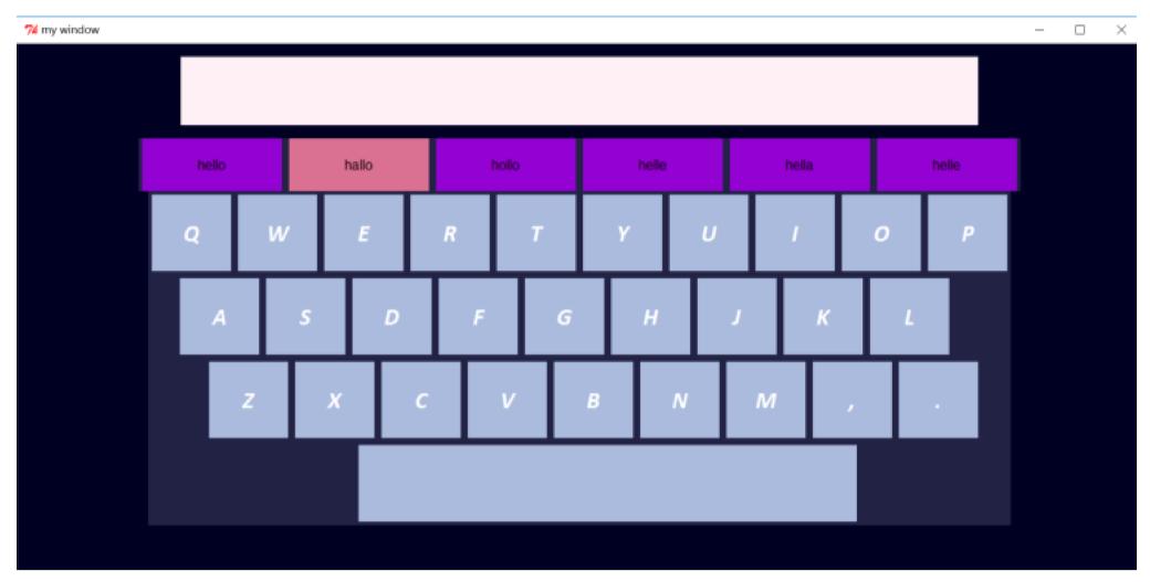 keyboard UI